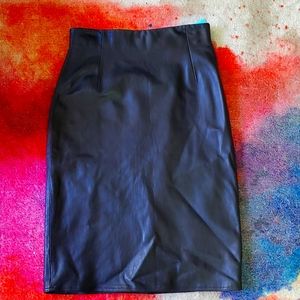 Anne Klein II leather pencil skirt